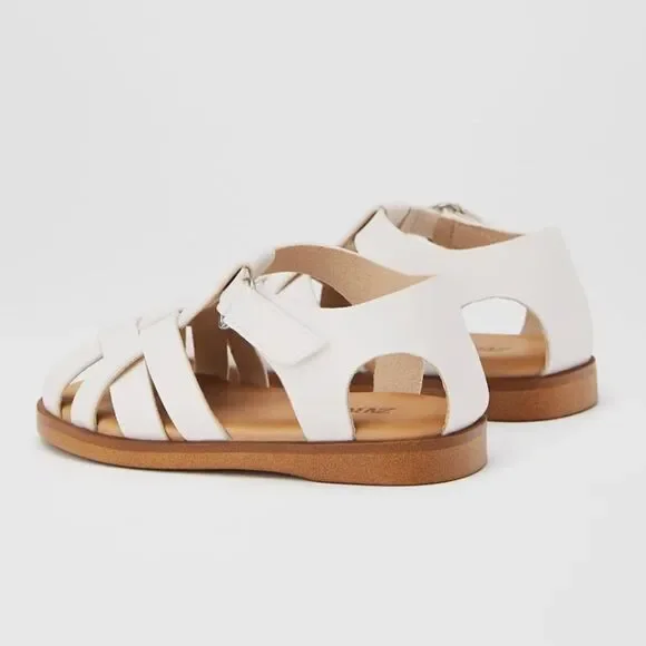 ZARA Kids | White | LEATHER SANDALS - Picture 3 of 5